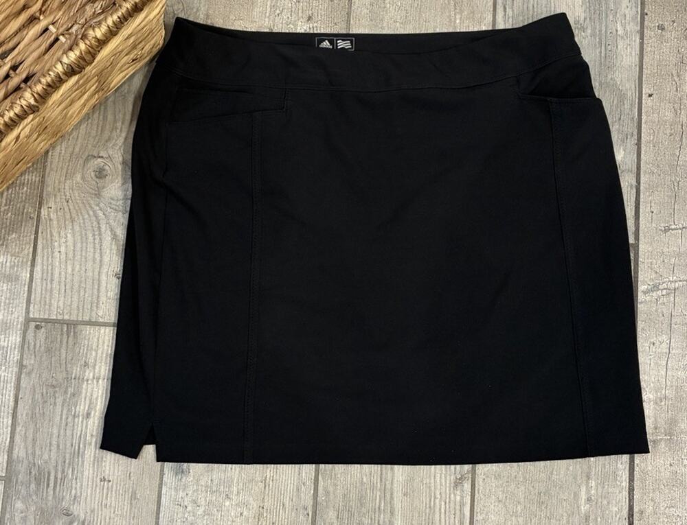 adidas Golf Adistar Black 5-Pocket Skort Athletic Tennis Skirt Medium